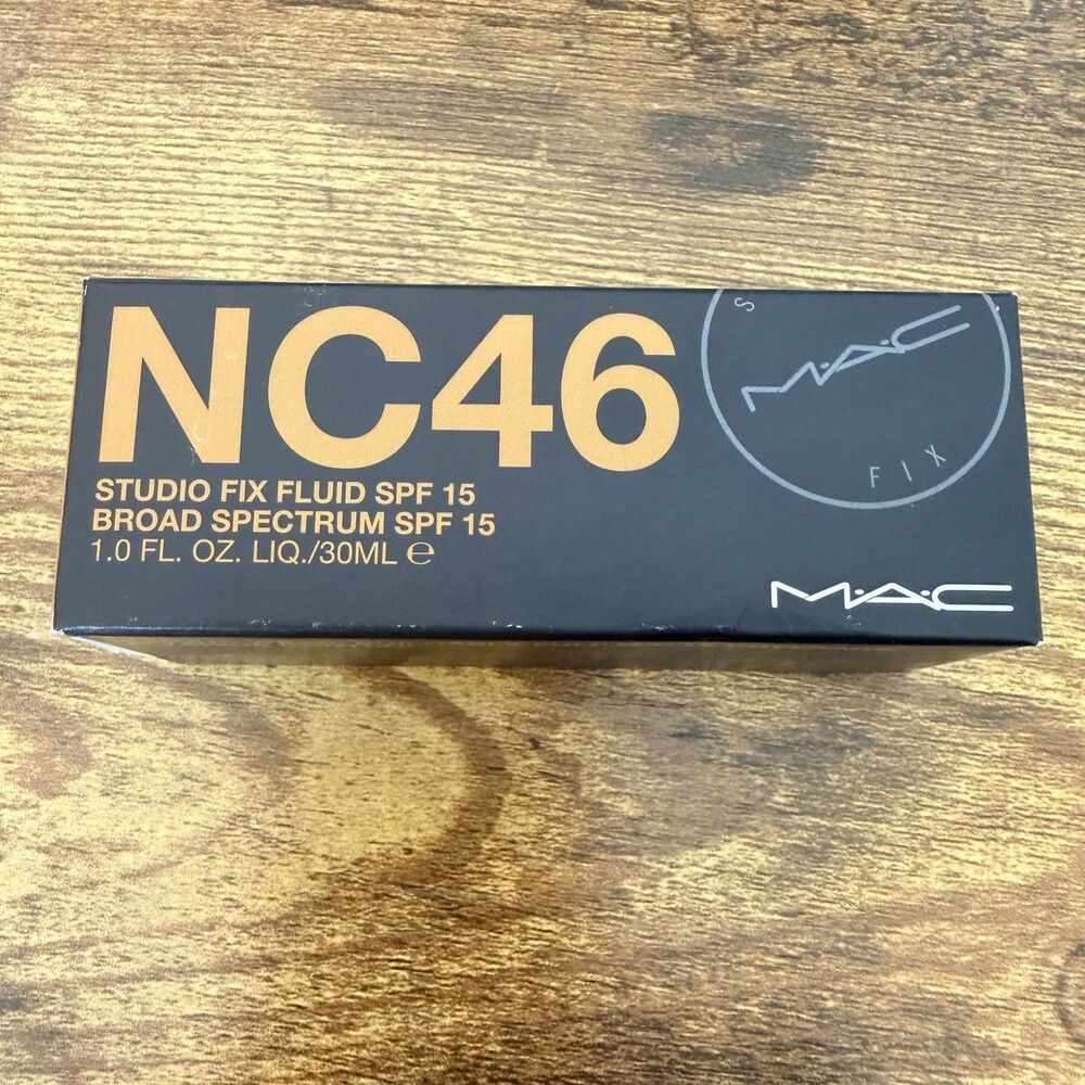Mac Studio Fix Fluid Foundation SPF15 NC46- Full Size 30mL / 1.0 Oz. New